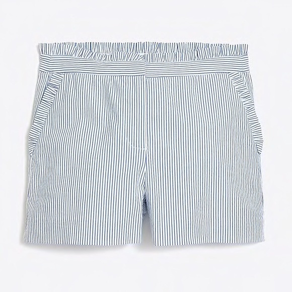 J. Crew Pants - NWT J. Crew Seersucker Ruffle Shorts